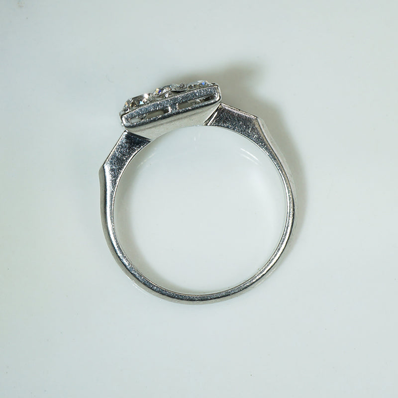 Brilliant Platinum and OMC Diamond Ring