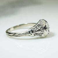 Flowers and Filigree OMC Diamond Ring