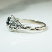 Flowers and Filigree OMC Diamond Ring
