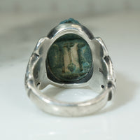 Silver Scarab Signed Kalo Ring