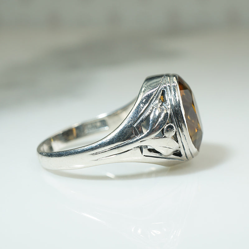 Flowy Sterling Kahlo Citrine Ring
