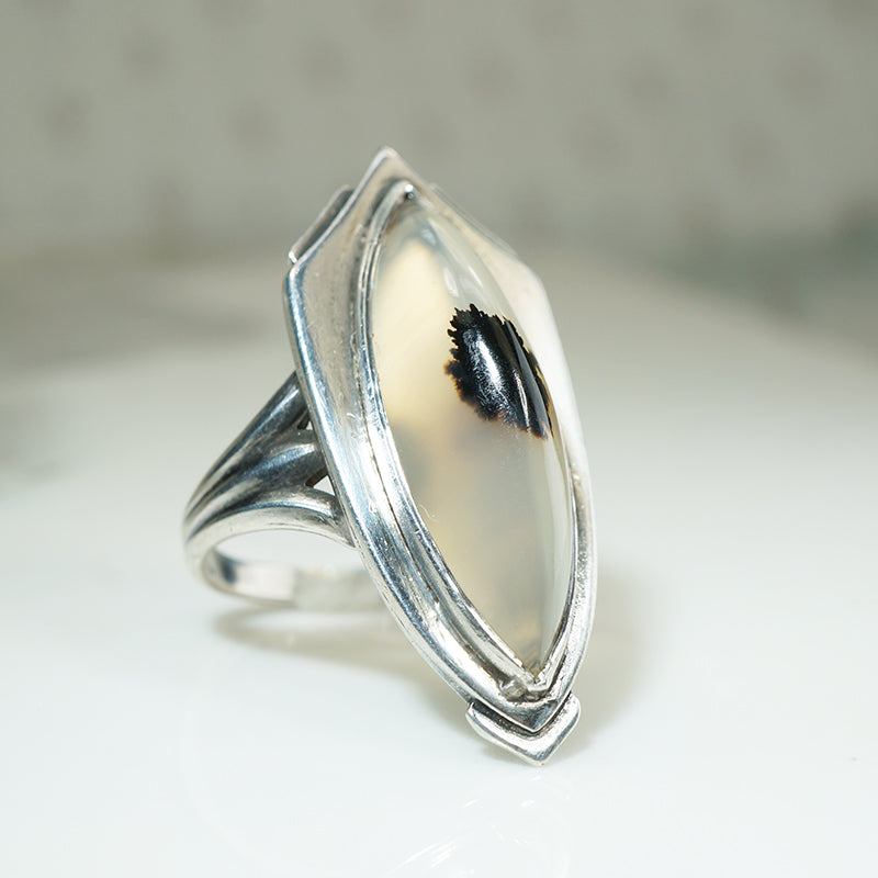 Hand Wrought Kalo Agate and Silver Ring