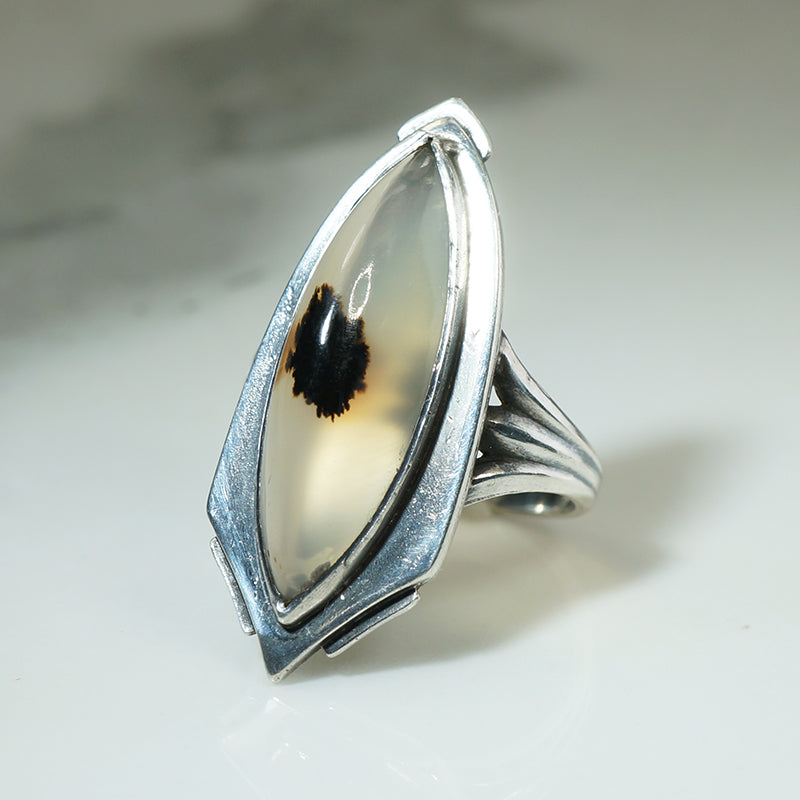 Hand Wrought Kalo Agate and Silver Ring