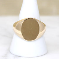 Mid Century 10k Gold Signet Ring Size 12