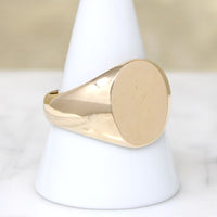 Mid Century 10k Gold Signet Ring Size 12