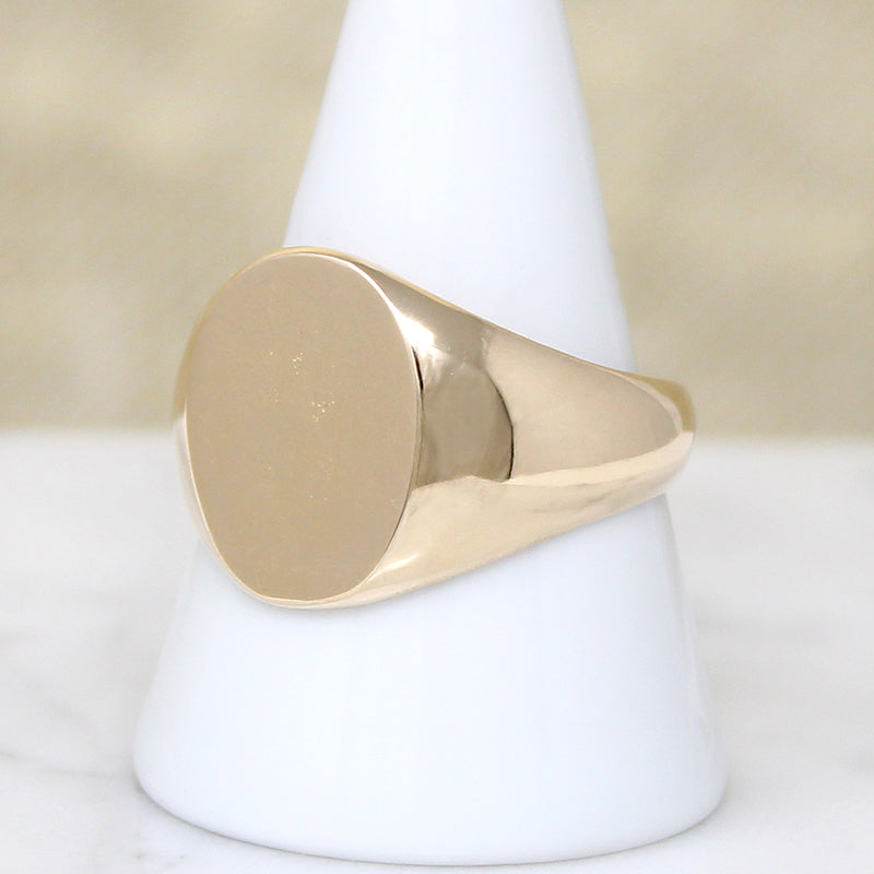 Mid Century 10k Gold Signet Ring Size 12