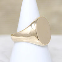 Weighty 10k Gold Signet Ring Size 10.5