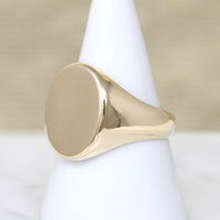 Weighty 10k Gold Signet Ring Size 10.5