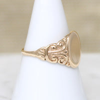 Corinthian Column 10k Gold Signet Size 9.25