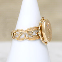 Personalized 10k Gold Signet with Diamond
