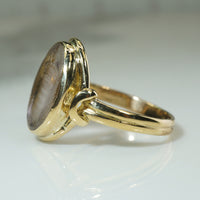 Rock Crystal 19th Century Family Crest Ring