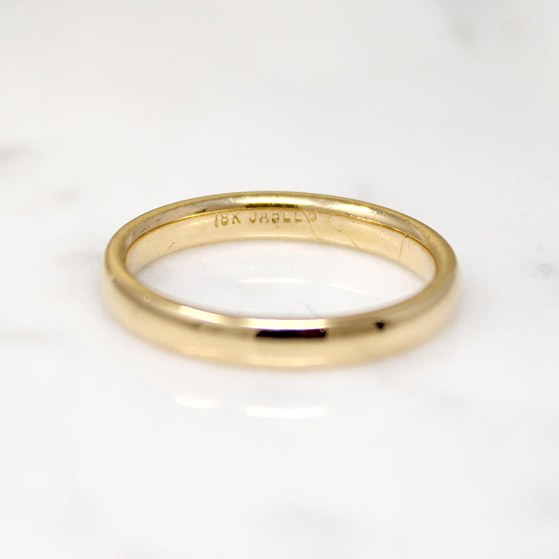 Attractive 18k Gold Jabel Wedding Band Size 8.25
