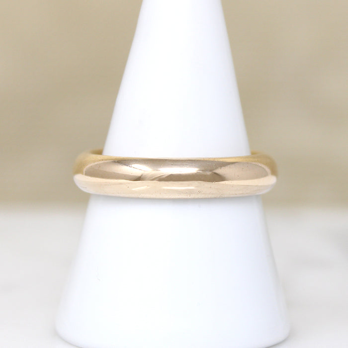 Chubby 14k Gold Half Round Band Size 9.75