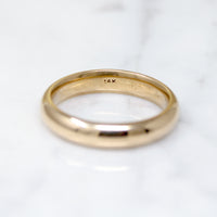 Chubby 14k Gold Half Round Band Size 9.75