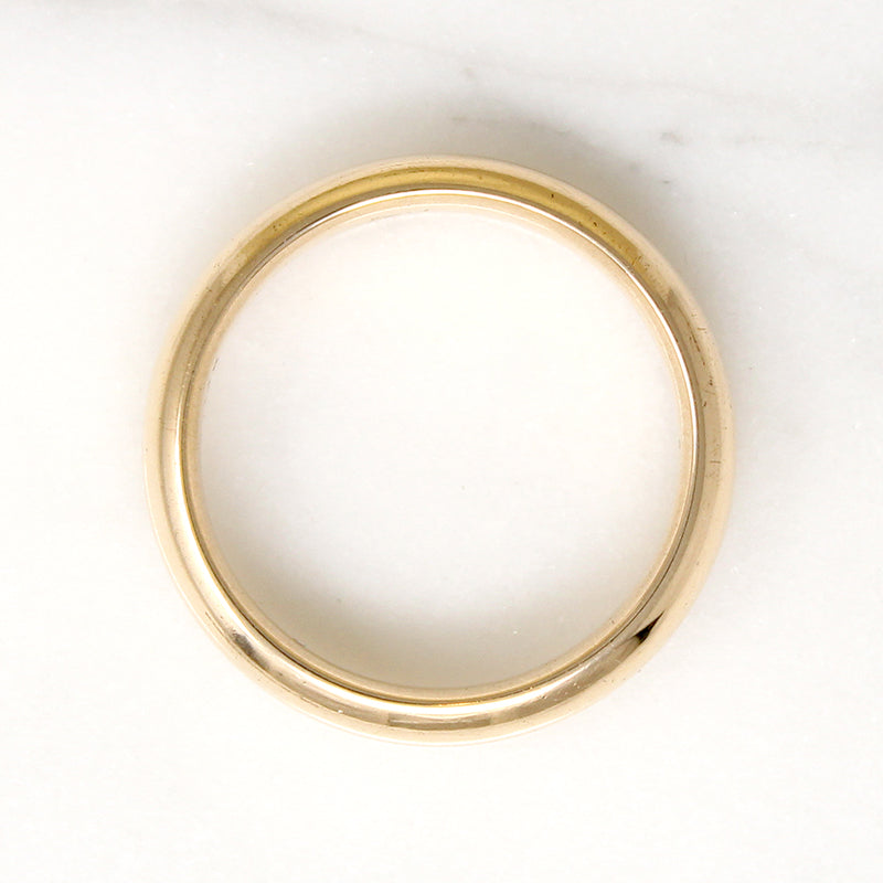 Chubby 14k Gold Half Round Band Size 9.75