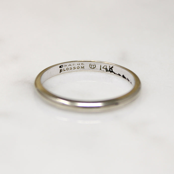 Traub "Orange Blossom" 14k White Gold Band
