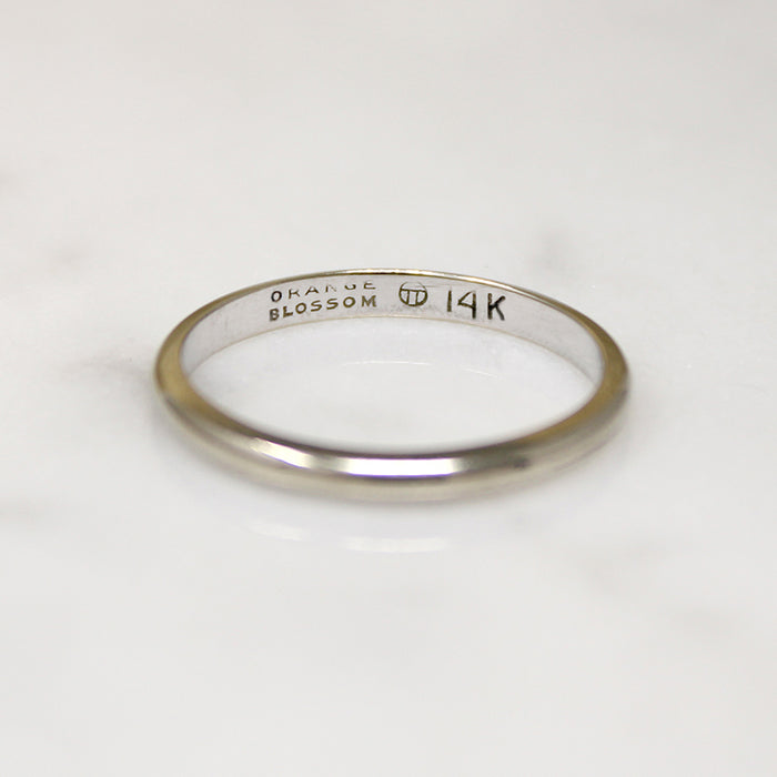 Traub "Orange Blossom" 14k White Gold Band