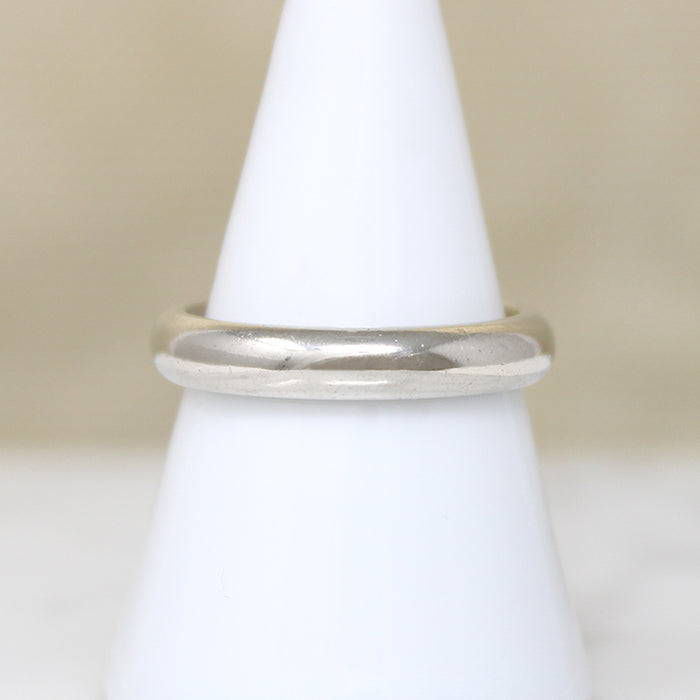 Comfort Fit 14k White Gold Wedding Band Size 8.75