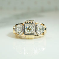 Retro Fabulous Gold and Diamond Ring