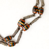 Goldstone & Silver Necklace with Incredible Beads