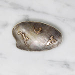 Fascinating Mid Century Gold on Silver Brooch