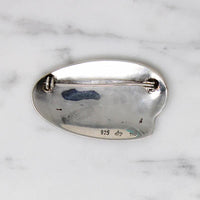 Fascinating Mid Century Gold on Silver Brooch
