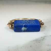 Ancient Egyptian Lapis Duck Heads Ring