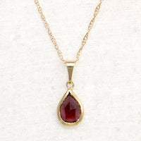 Decadent Antique Rose Cut Garnet in Gold Pendant