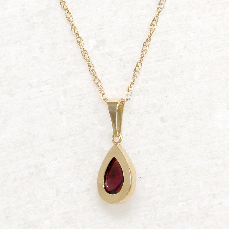 Decadent Antique Rose Cut Garnet in Gold Pendant
