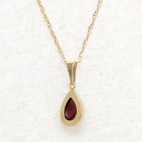 Decadent Antique Rose Cut Garnet in Gold Pendant