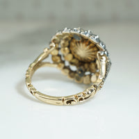 Magnificent Large Original Antique Rose Cut Diamond Ring