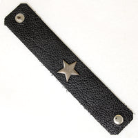 Black Leather Star Bracelet by Ancient Influences