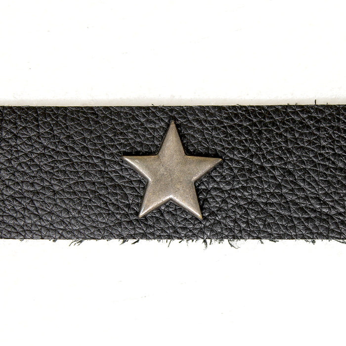 Black Leather Star Bracelet by Ancient Influences