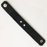 Chrome & Black Leather Bracelet by Ancient Influences