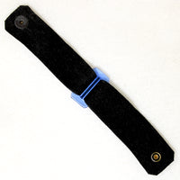 Blue Buckle & Black Leather Bracelet by Ancient Influences