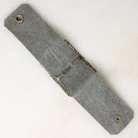 French Cut Steel & Leather Bracelet by Ancient Influences