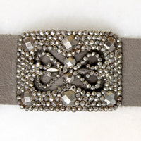 French Cut Steel & Leather Bracelet by Ancient Influences