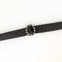 Cut Steel & Black Suede Choker/Bracelet by Ancient Influences