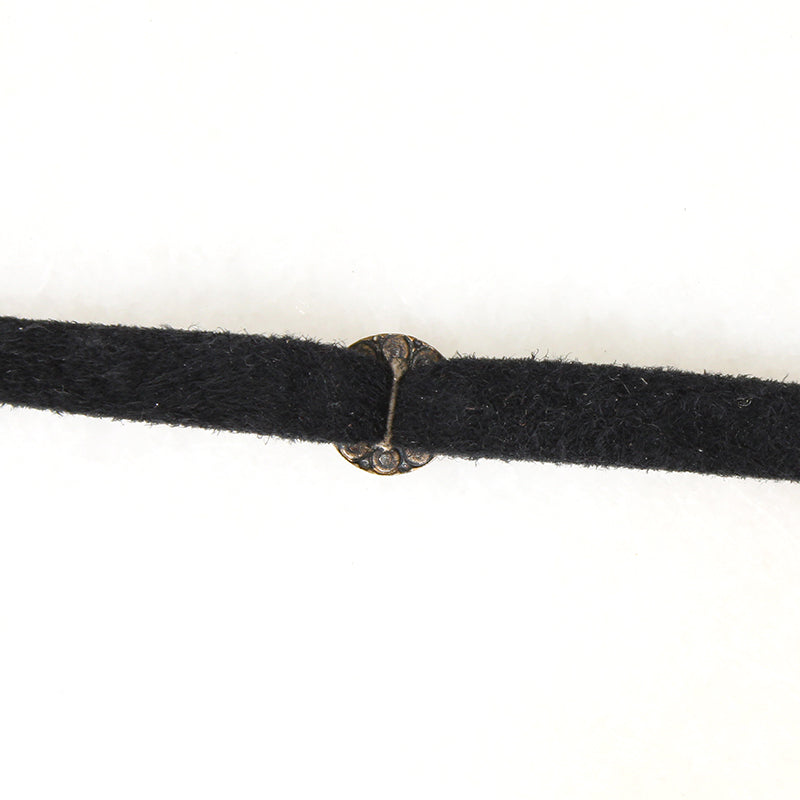Cut Steel & Black Suede Choker/Bracelet by Ancient Influences