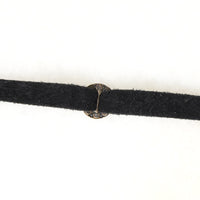 Cut Steel & Black Suede Choker/Bracelet by Ancient Influences