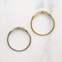 FLORAL CURVE with Diamonds a Recycled Revival Band
