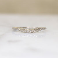 FLORAL CURVE with Diamonds a Recycled Revival Band