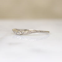 FLORAL CURVE with Diamonds a Recycled Revival Band