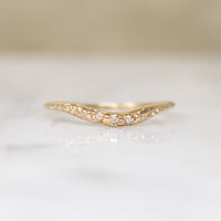 FLORAL CURVE with Diamonds a Recycled Revival Band