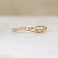 FLORAL CURVE with Diamonds a Recycled Revival Band