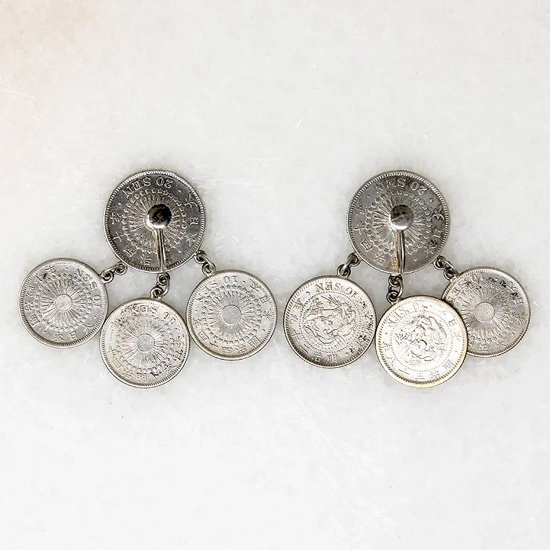 Japanese Sen Coin Bracelet & Earring Set