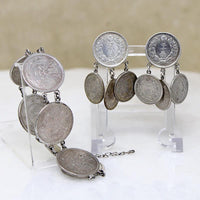 Japanese Sen Coin Bracelet & Earring Set