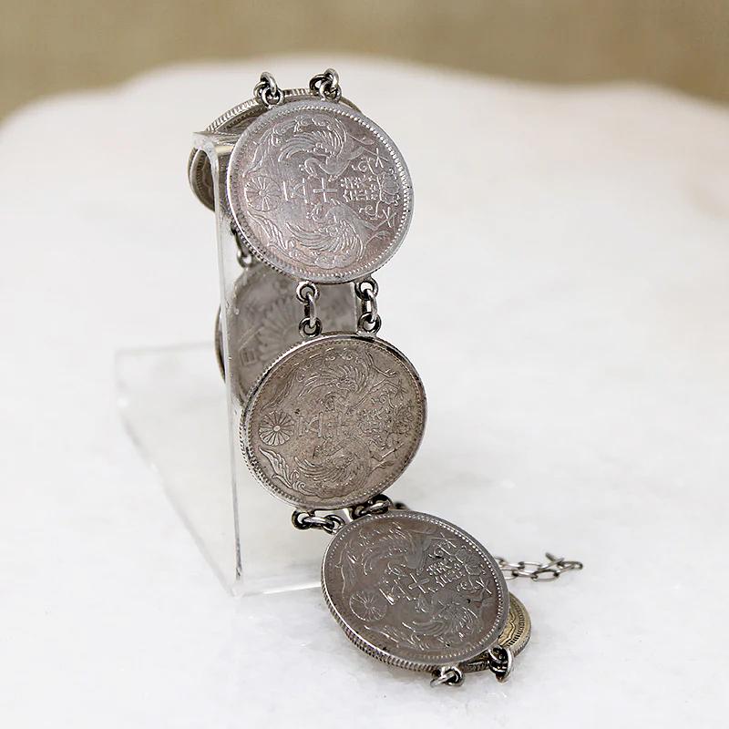 Japanese Sen Coin Bracelet & Earring Set
