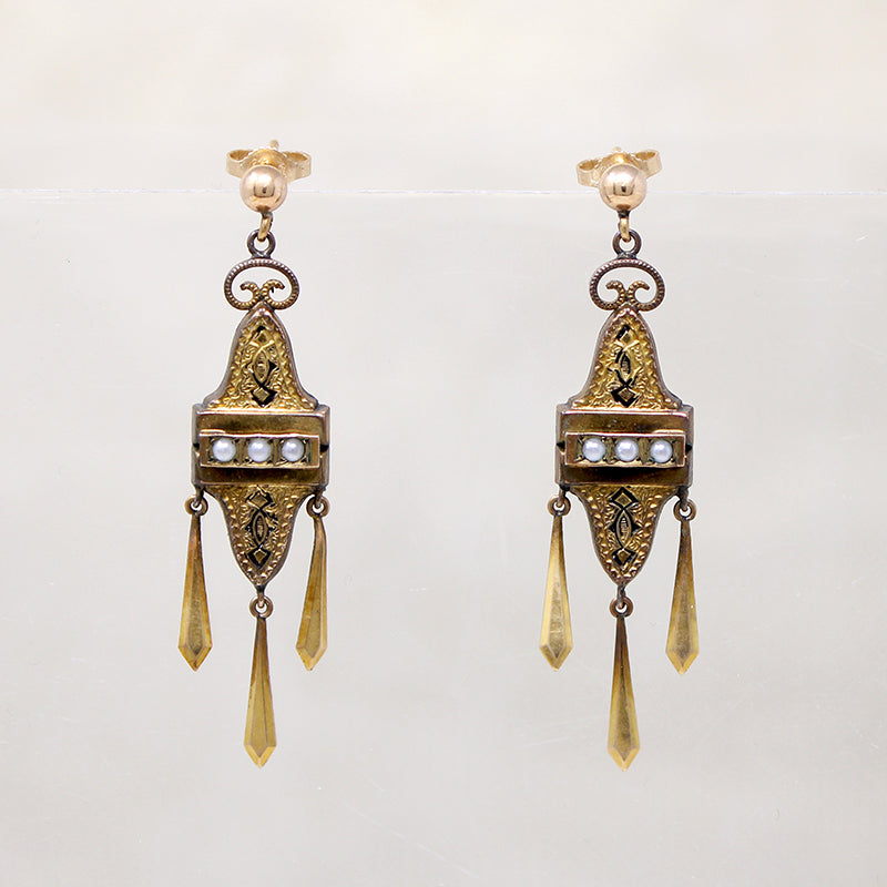 Victorian Gold Filled Earring & Pendant Set