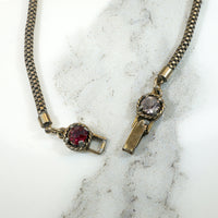 Parti-Colored Rhinestone Necklace & Earring Set